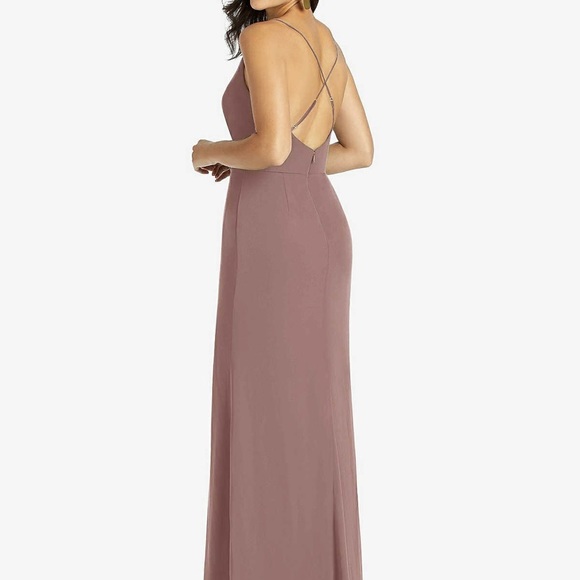 Thread Bridesmaid/Dessy · TH009 · Lux Chiffon Cross Mermaid Wrap Dress - Sienna - Picture 2 of 6